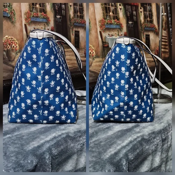 Coach Blue and White Tote Bag - Picture 3 of 9